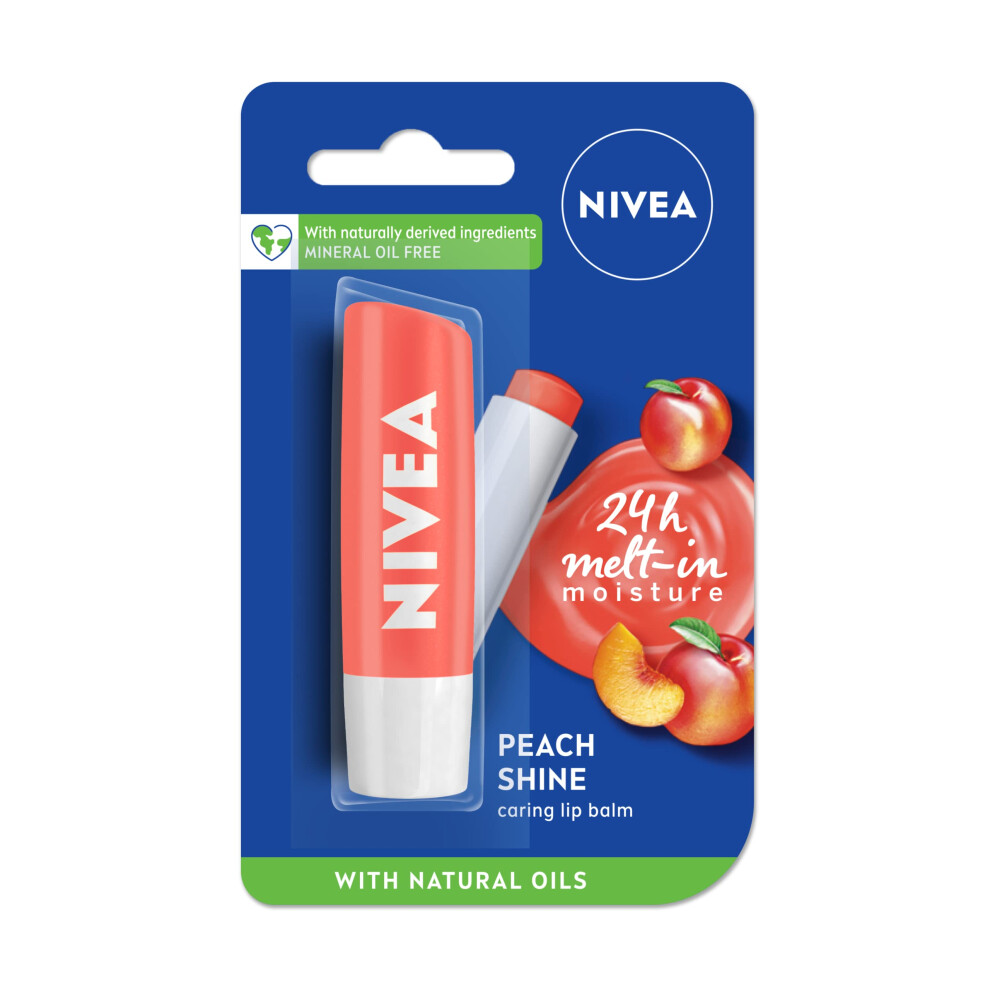 Nivea Lip Balm  Fruity Shine PEACH Pack of 1