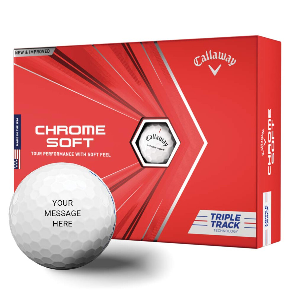 2020 Callaway Chrome Soft Golf Balls Triple Track White