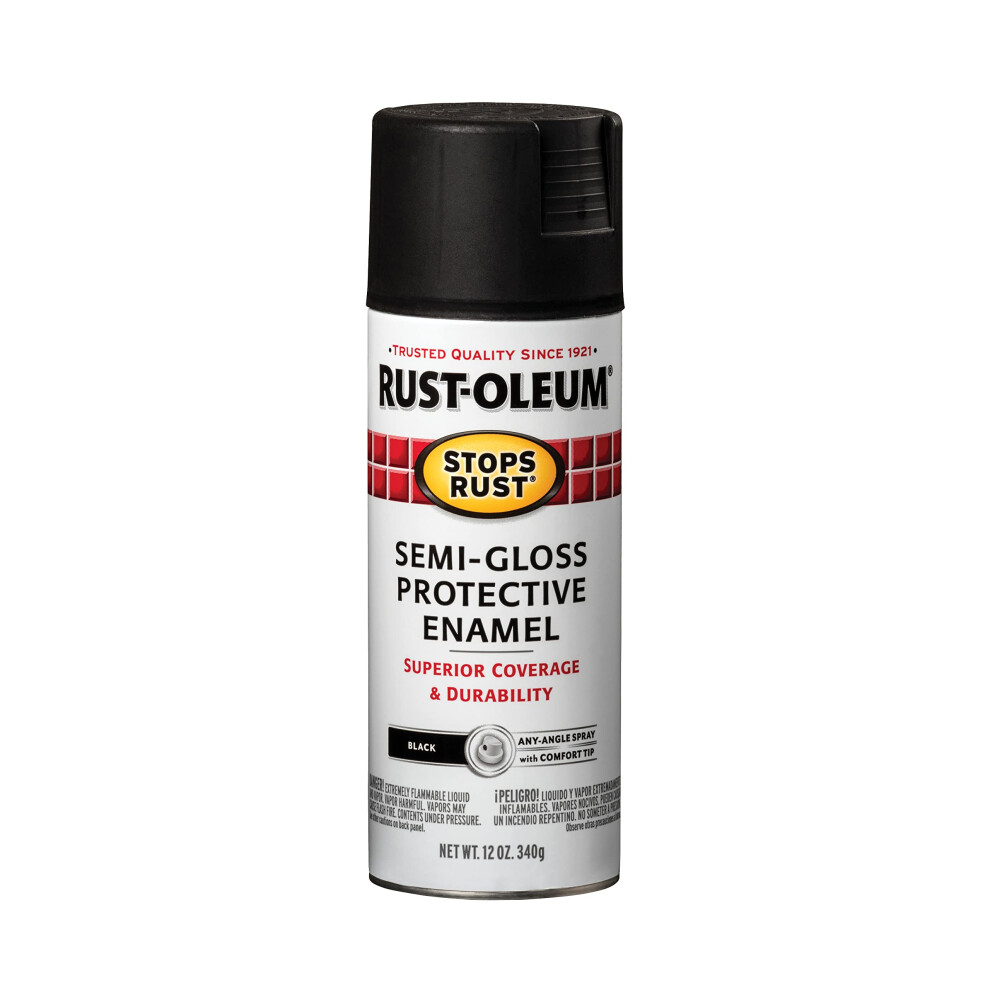 RustOleum 7798830 Stops Rust Spray Paint  12 oz  SemiGloss Black