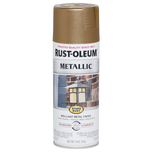 Rust-Oleum Rust-Oleum 7274830 Stops Rust Metallic Sprayfärg, 11 Ounce, Antikbrass