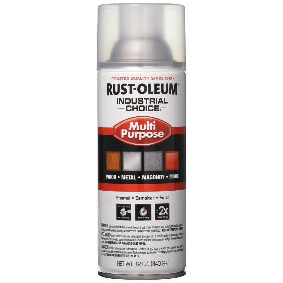 RustOleum Corporation 1610830 1600 MultiPurpose Crystal Clear Gloss 12 OZ Spray  12 Ounce Pack of 1