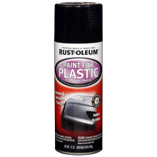 Rust-Oleum Schwarz Automotiv 248649 12-Unzen Sprühfarbe für Kunststoff, Glanz, 11 Unzen (1 Stück)