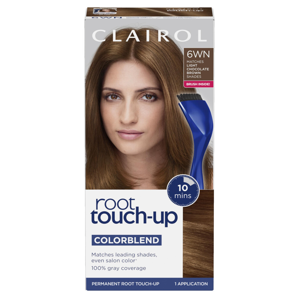 Clairol Root TouchUp by Nicen Easy Permanent Hair Dye  6WN Light Chocolate Brown Hair Color  Pack of 1