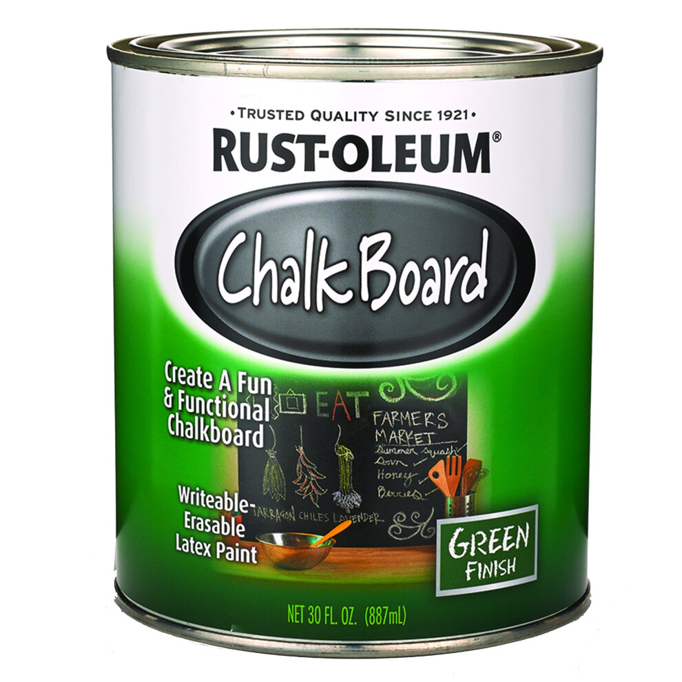 RustOleum 206438 Specialty Chalkboard BrushOn Paint  30 Oz  Green  11 Fl Oz Pack of 1