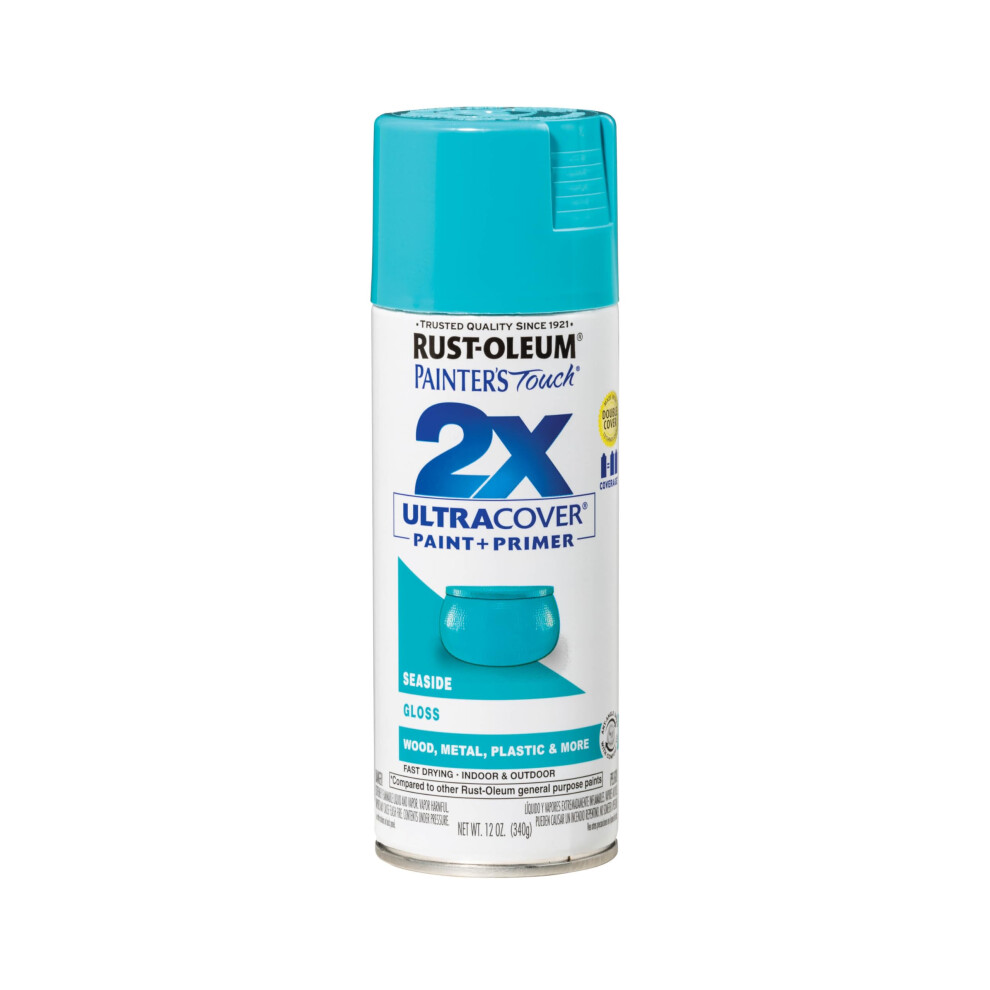 RustOleum 334050 Painters Touch 2X Ultra Cover Spray Paint  12 oz  Gloss Seaside