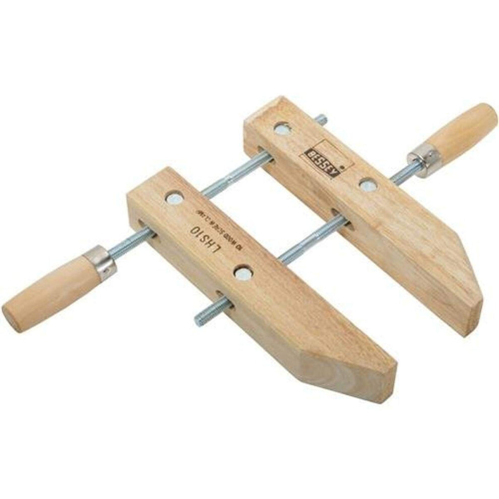 BESSEY LHS10  10 In Wood Handscrew Clamp  Black