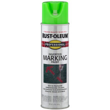 Rust-Oleum 207464 Professional Inverted Marking Spray Paint, 15 oz, Fluorescent Green