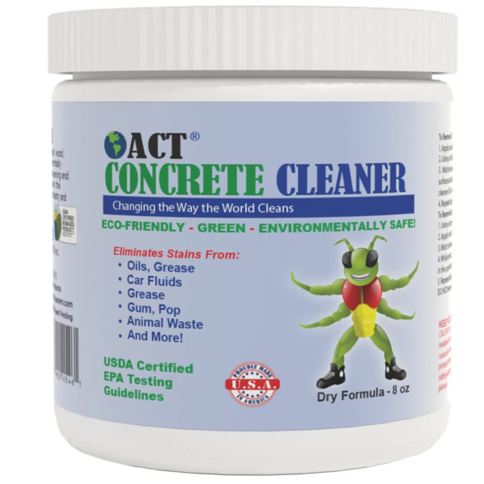 ACT Concrete Cleaner 8oz Eco Friendly Covers 50sqft