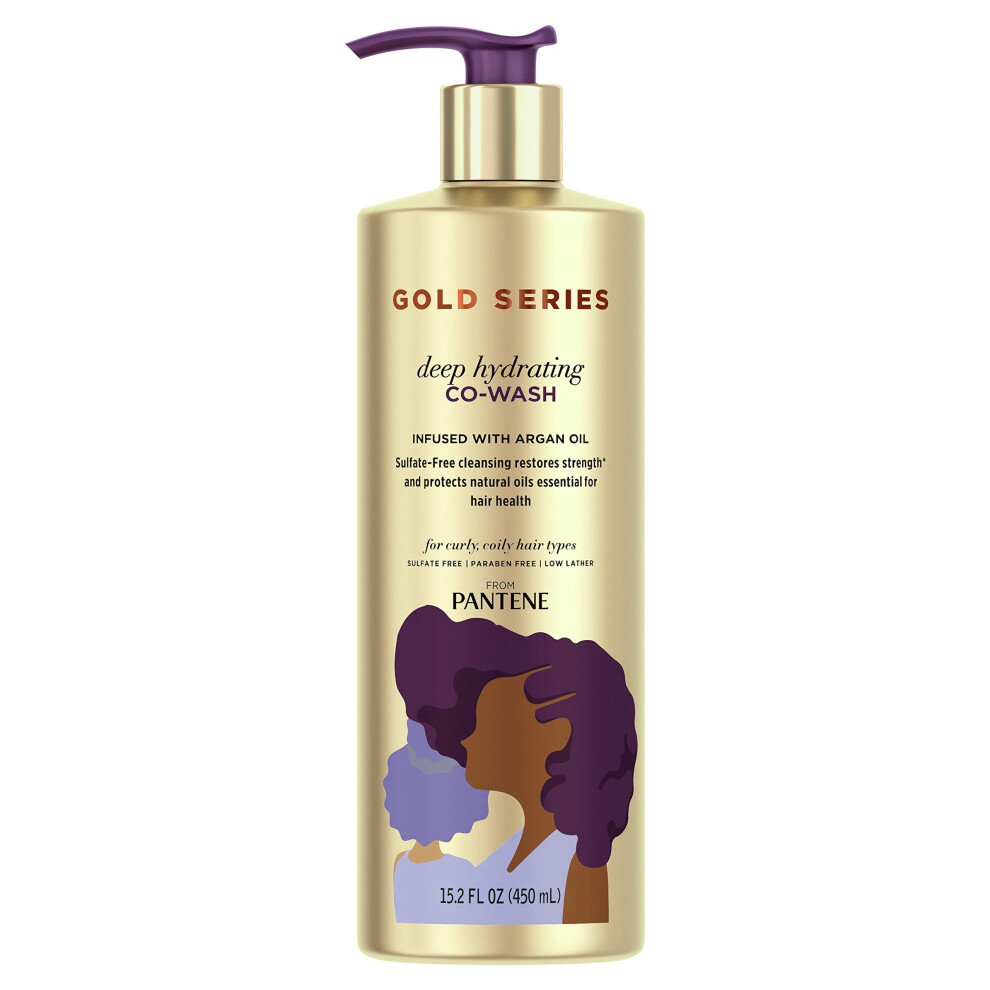 Gold Series from Pantene SulfateFree Deep Hydrating CoWash with Argan Oil for Curly  Coily Hair  152 fl oz Packaging May Var