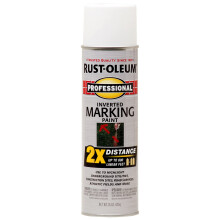 Rust-Oleum 266593 Professional 2X Distance Inverted Marking Spray Paint, 15 oz, White