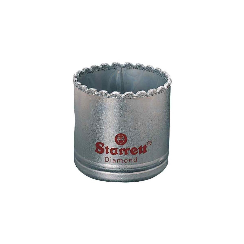 Starrett Diamond Grit Hole Saw  Ideal for Drilling Small Diameter Holes  6 Diameter  158 Cutting Depth  5818 Thread Si