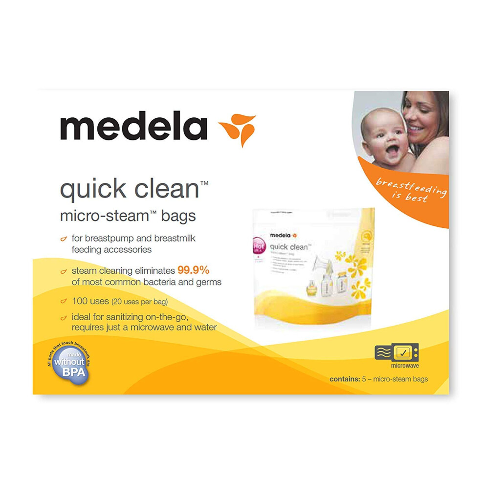 3 Boxes of Medela Quick Clean MicroSteam Bags 5 Bags per Box