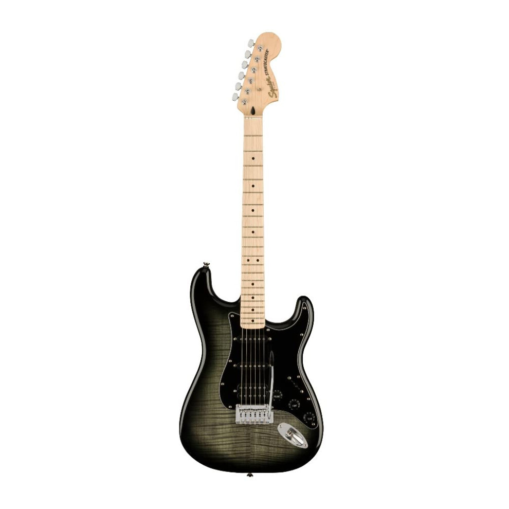 Squier Affinity Series Stratocaster FMT Electric Guitar  Black Burst  Maple Fingerboard