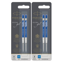 Atrament Parker Quink do dlugopisw kulkowych Medium Point Blue Ink 4 wklady (30526PP-2PK)