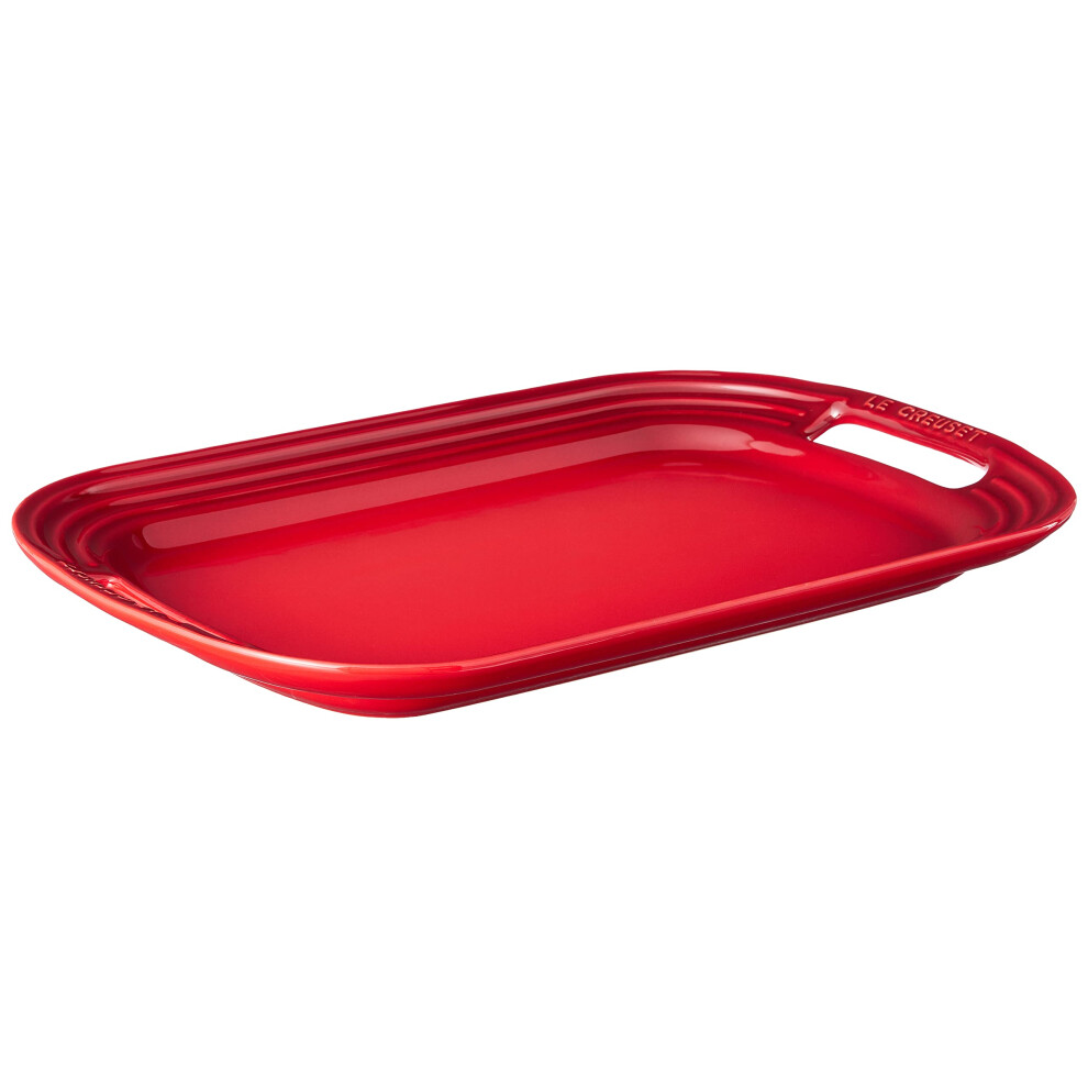 Le Creuset Stoneware Oval Serving Platter  1625  Cerise