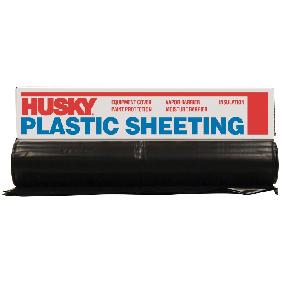 HUSKY CF0408B 4ml Plastic Sheeting  8 x 100  Black