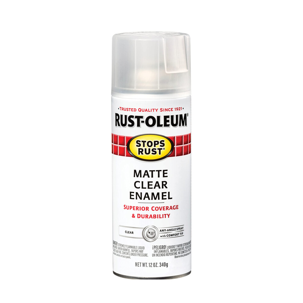 RustOleum 285093 Stops Rust Spray Paint  12 Oz  Matte Clear