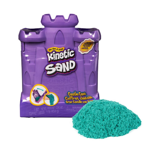 Kinetic Sand Castle Case with 453g Teal Play Sand