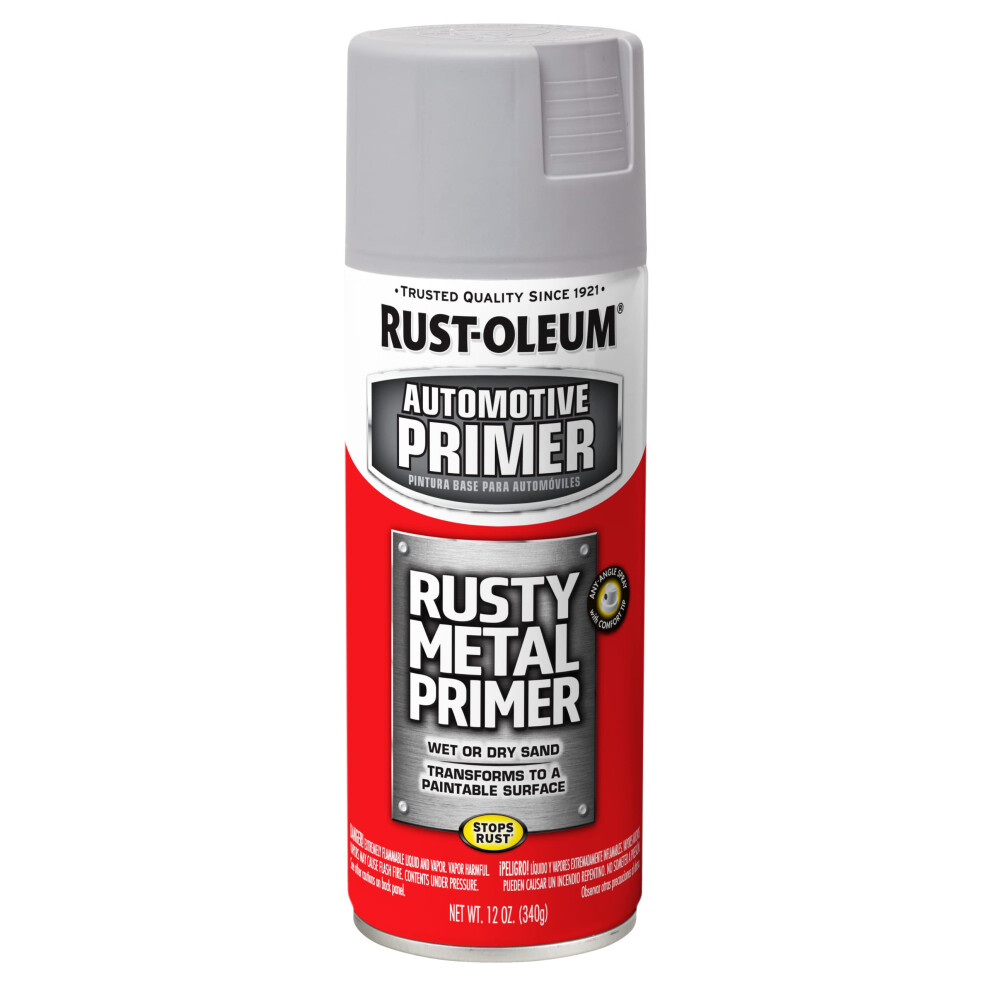 RustOleum 249331 Automotive Rusty Metal Primer Spray Paint  12 oz  Light Gray