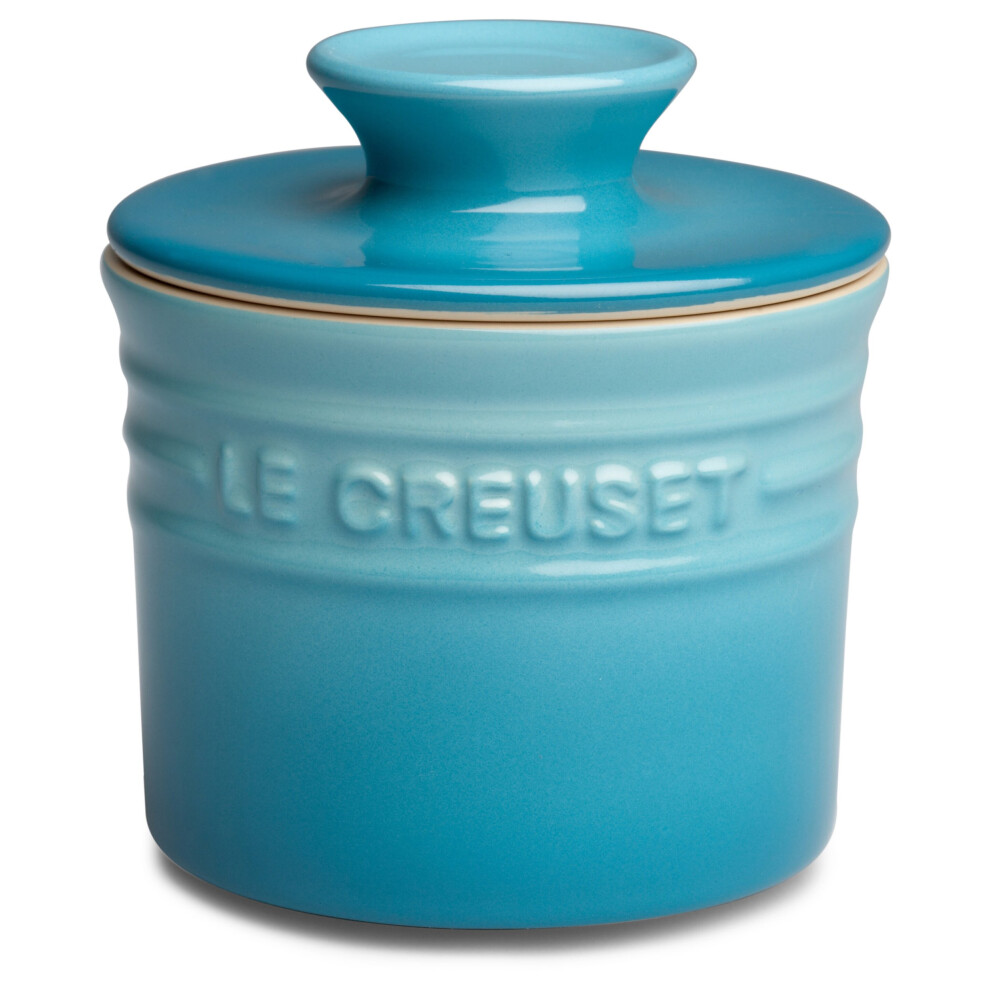 Le Creuset Stoneware Butter Crock  6 oz  Caribbean