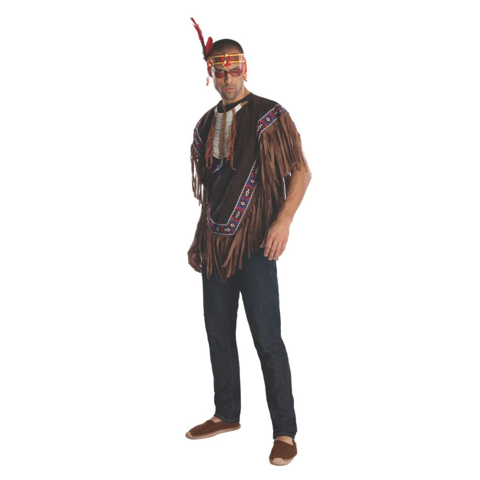 Rubies costumes Heroes and Hombres  Mens Native American Poncho adult sized costumes  Brown  Standard US