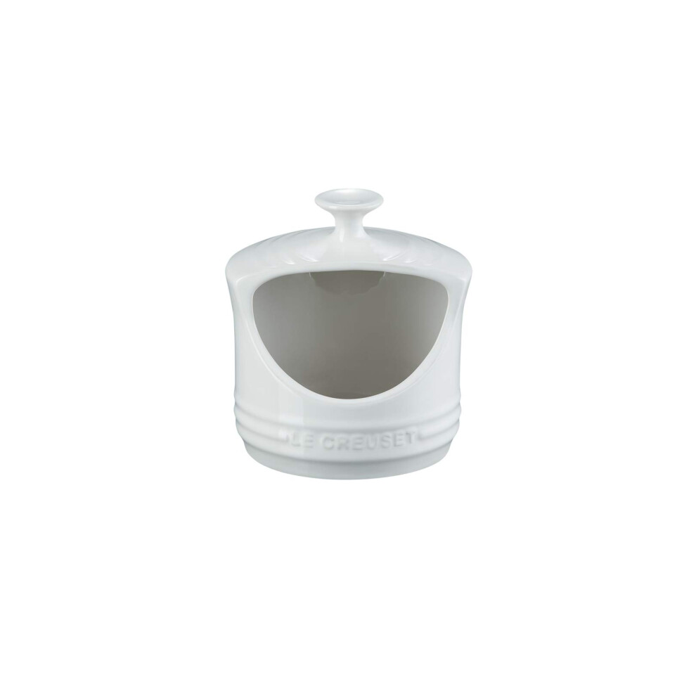 Le Creuset Stoneware Salt Crock  10 oz  white