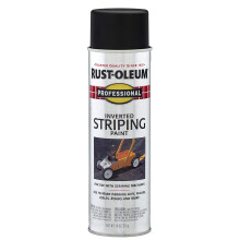 Rust-Oleum 2578838 Professional Inverted Striping Spray Paint, 18 oz, Black