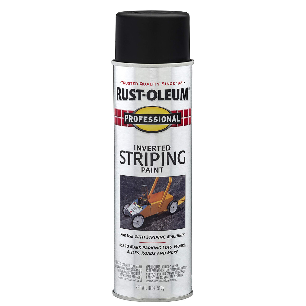 RustOleum 2578838 Professional Inverted Striping Spray Paint  18 oz  Black