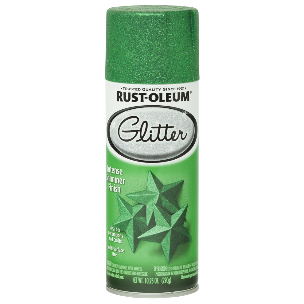 RustOleum 277781 Specialty Glitter Spray  1025 Ounce   Kelly Green