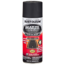 Rust-Oleum 263422 Autolak Matte Finish Spuitverf, 12 oz, Matte Zwart