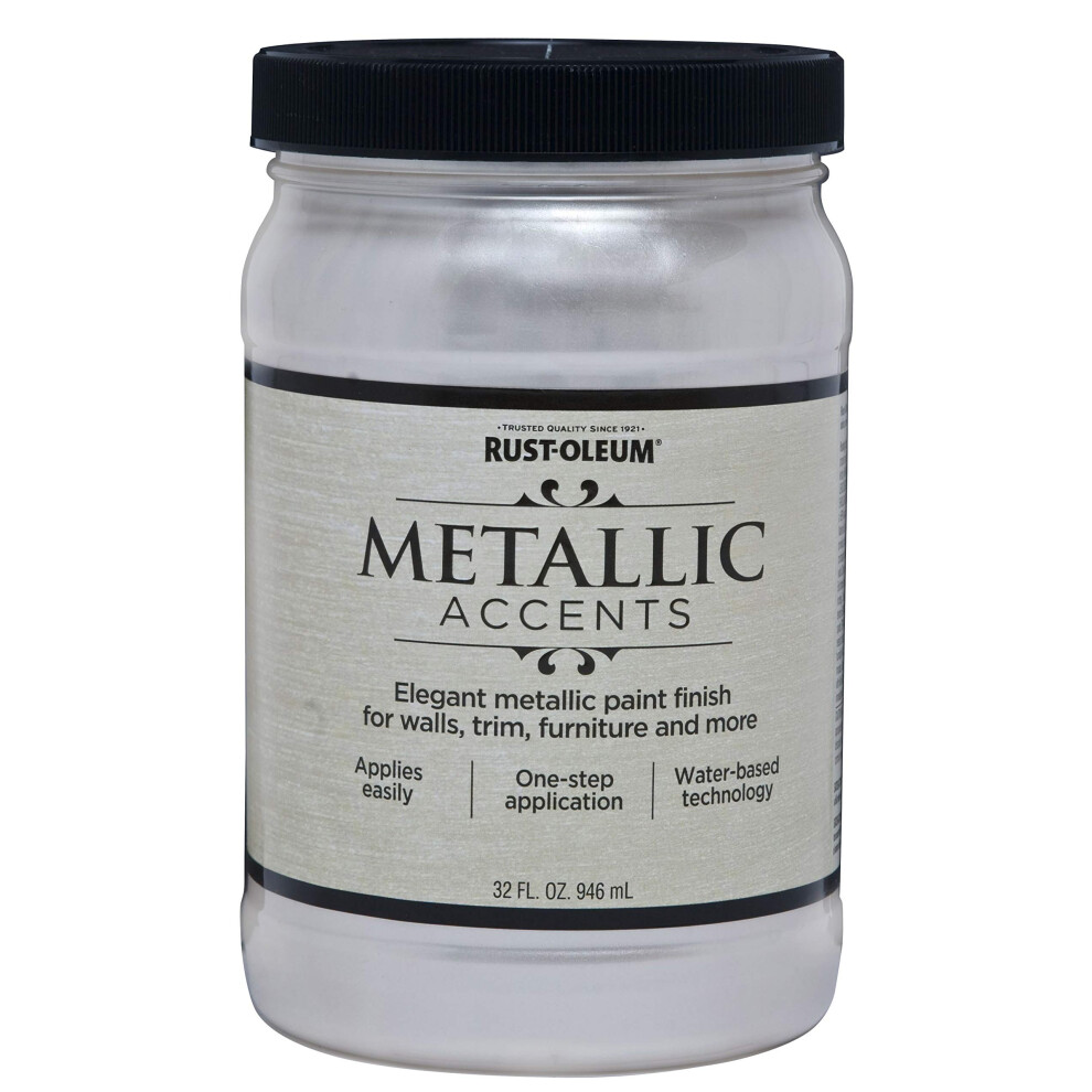 RustOleum 253610 Metallic Accents Paint  Quart  Sea Shell  32 Fl Oz Pack of 1