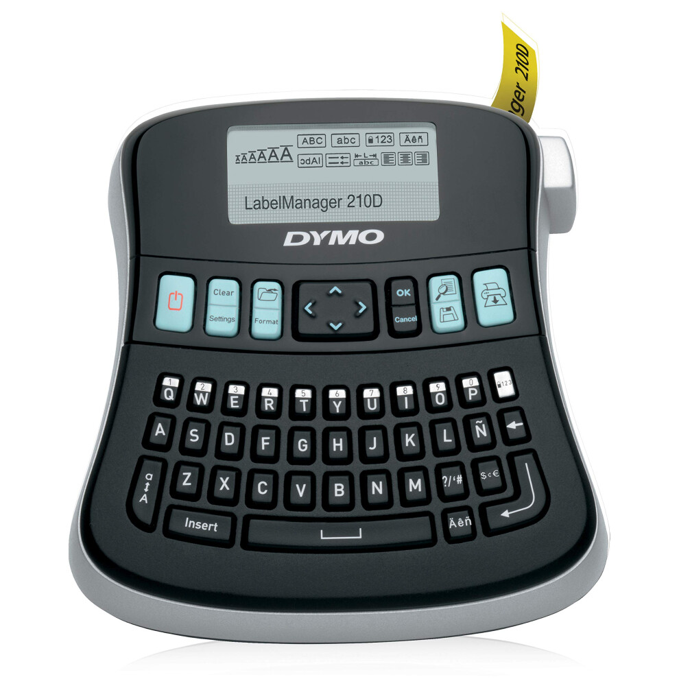 Dymo S0784440 Label Manager 210D Label Maker QWERTY Keyboard  BlackClear