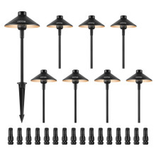 VEVOR 8 Lampes de Chemin en Basse Tension, 3W 210LM 12V-24VAC/DC Éclairage LED Extérieur, Lumières de Chemin 3000K