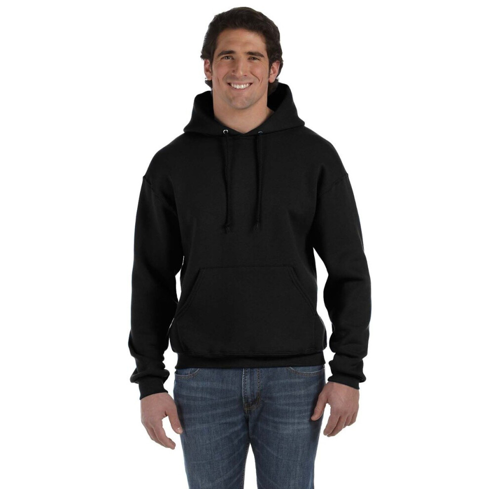 Fruit of the Loom Mens Hooded Pullover Sweatshirt  Black  Small Brand Size 4446