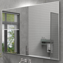 BEAUTME Wall Mirror 36 x 24 inch Large Bathroom Mirror for Wall Makeup Mirror Modern Rectangle Mirror Hangs Horizontal or Ve
