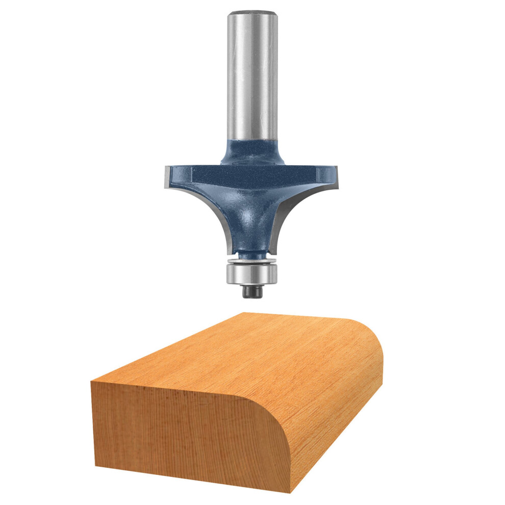 Bosch 85595M 112Inch Diameter 5364Inch Cut Carbide Tipped Roundover Router Bit 12Inch Shank