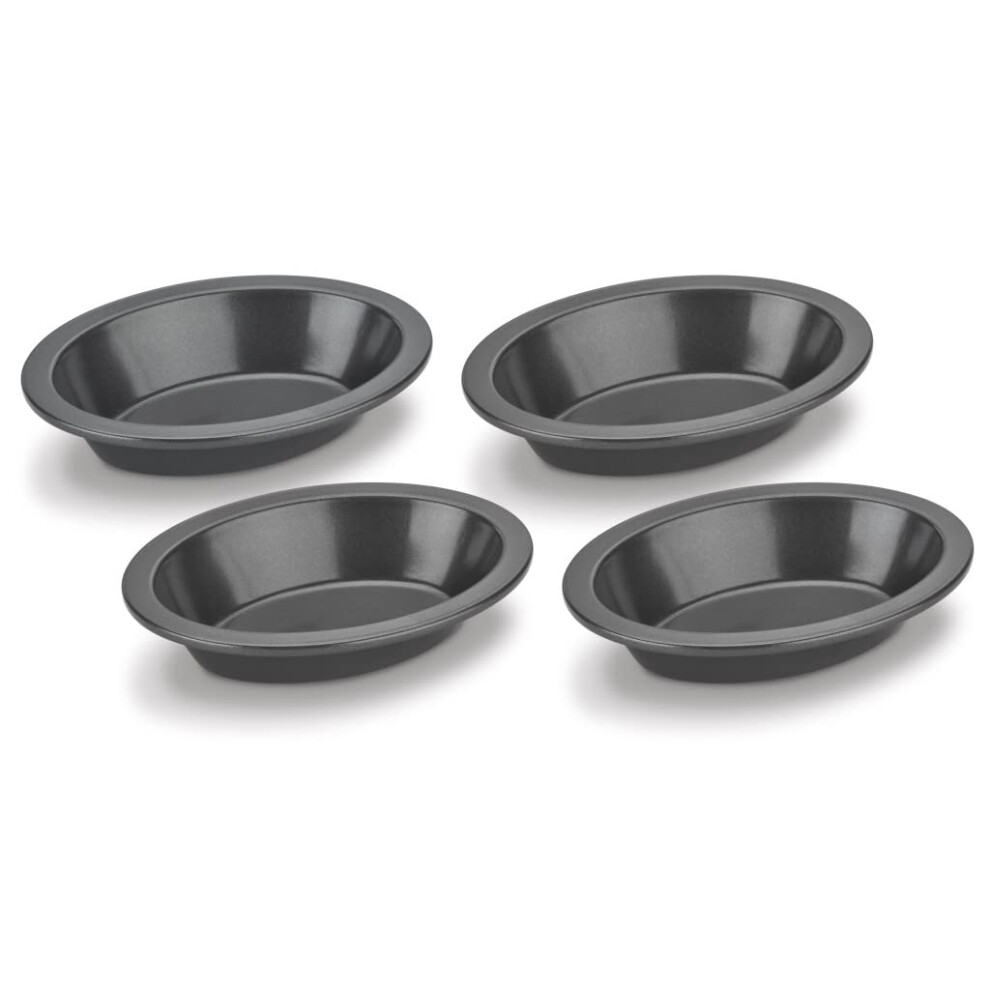 Cuisinart 4 Piece Oval Pie Dish Set MiniMetalBakeware  Steel Alloy