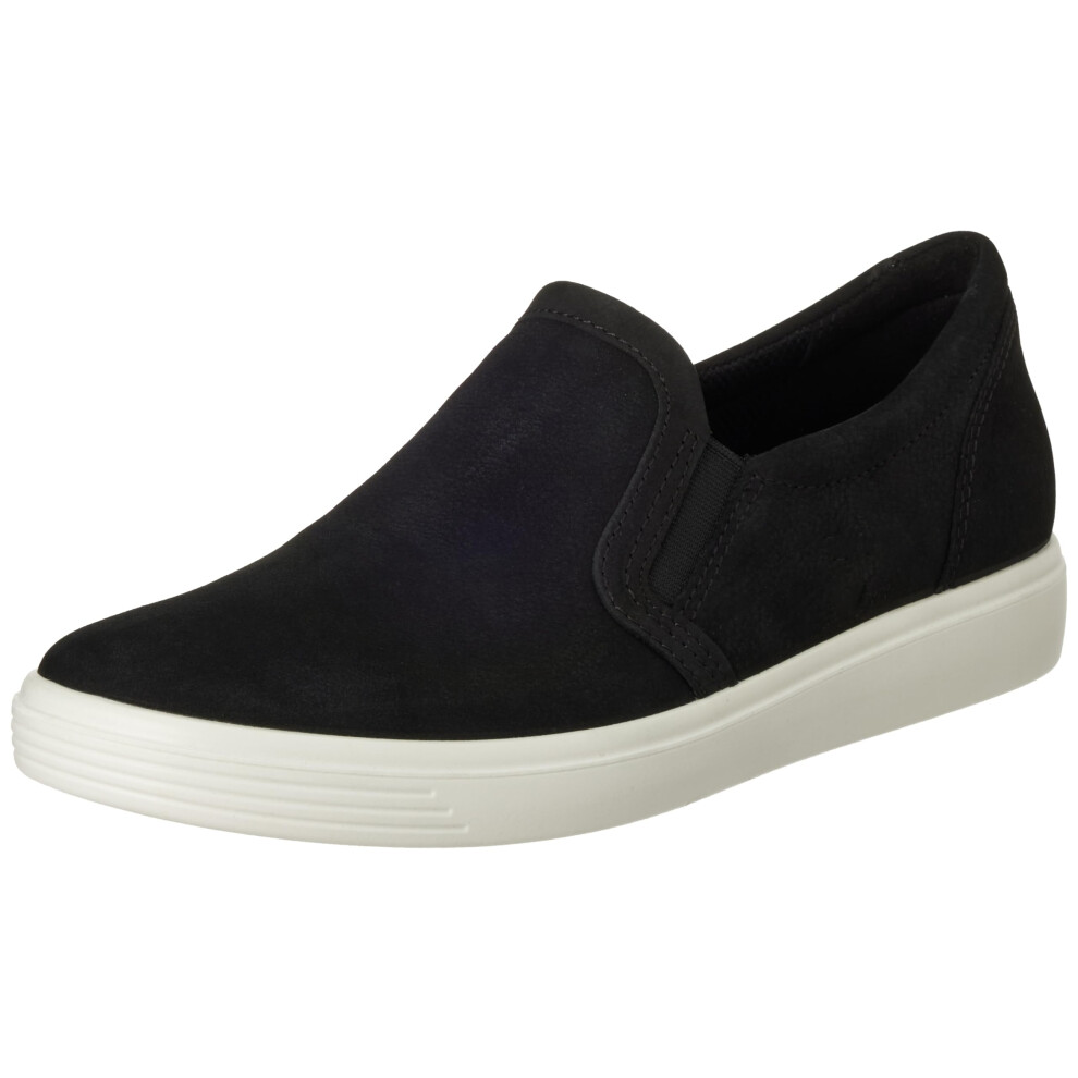 ECCO Womens Soft Classic Slip on Black Nubuck 10105