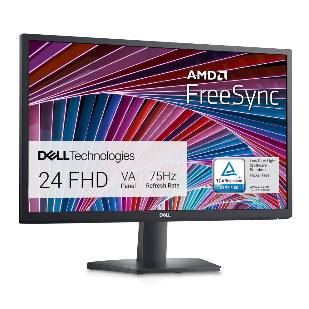 Dell SE2422HX Monitor  24 inch FHD 1920 x 1080 169 Ratio with Comfortview TUVCertified  75Hz Refresh Rate  167 Million C