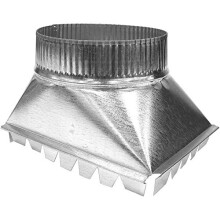 Imperial Manufacturing Sidouttag Justerbar 6 " Dia. Galvaniserad 90 Grad 30 Ga