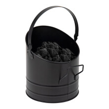 Mind Reader Ash Bucket 6L 15 gal Capacity Wood Stove Fireplace Accessories Metal 9 L x 9 W x 105 H Large Black