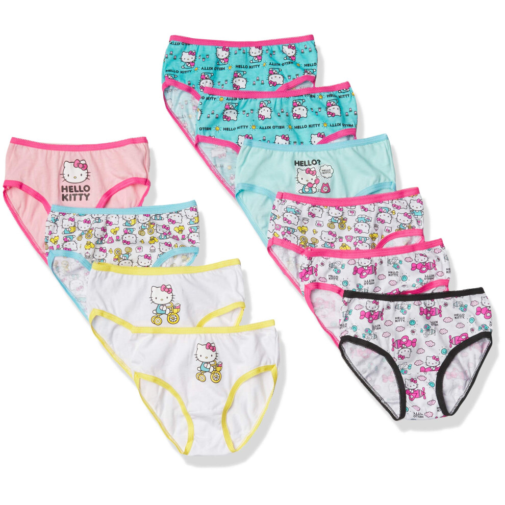 Hello Kitty Girls 100 Combed Cotton Underwear in Sizes 23T  4T  4  6 and 8  10Pack