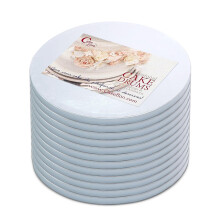 Cakebon Plateaux à Gâteau - Drums de Gâteau 1/2 Pouce - 12-Pack Blanc 10 Pouces