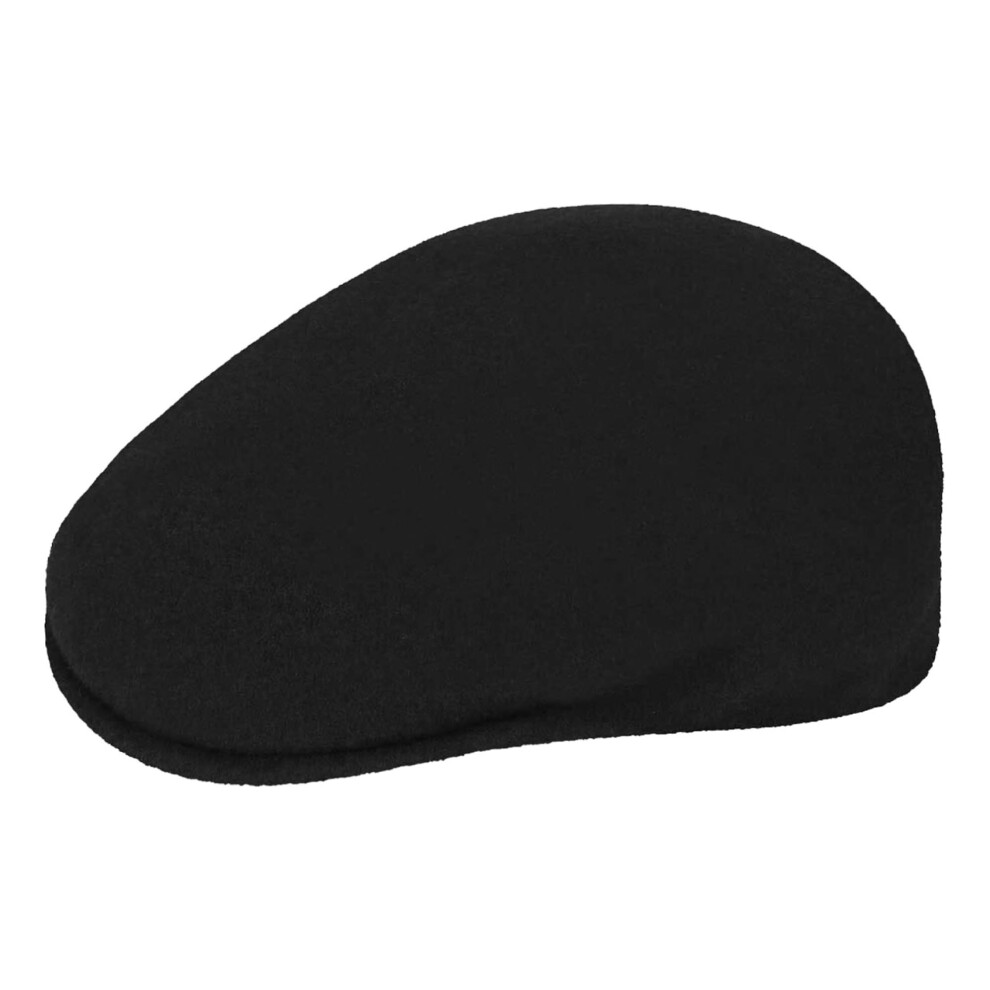 Kangol USA Wool 504 Flat Cap for Men and Women  XXLarge  Black