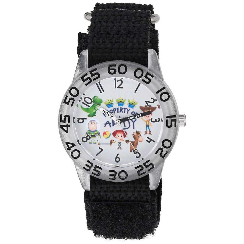 Disney Toy Story Kids Plastic Time Teacher Analog Quartz Nylon Strap Watch