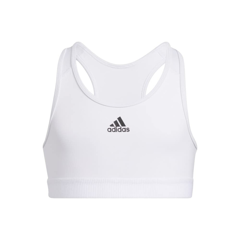 adidas girls Aeroready Techfit Sports Bra  White  Small US