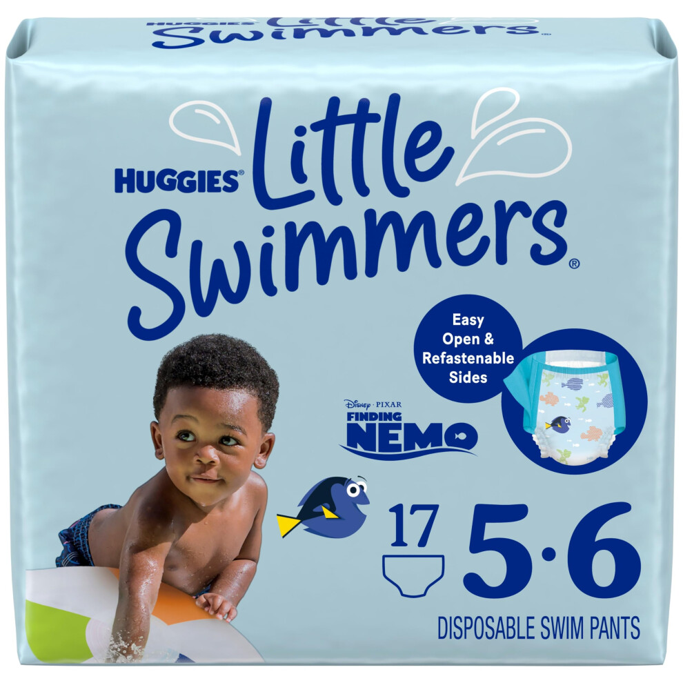 Huggies Little Swimmers Disposable Swim Diapers  Size 56 32 lbs  17 Ct