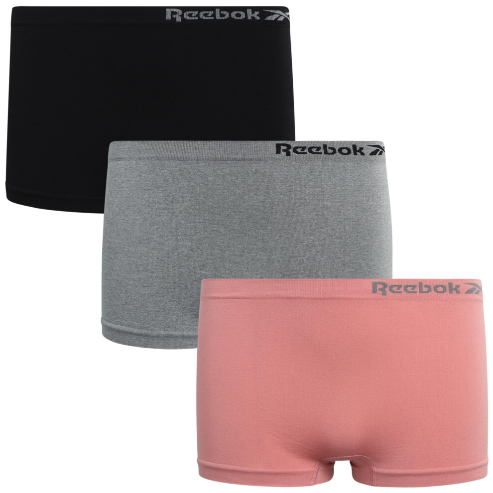 Reebok Girls Boyshorts Underwear  3 Pack Soft Stretch Breathable Boy Short Underwear  Seamless Panties for Girls SXL  Size