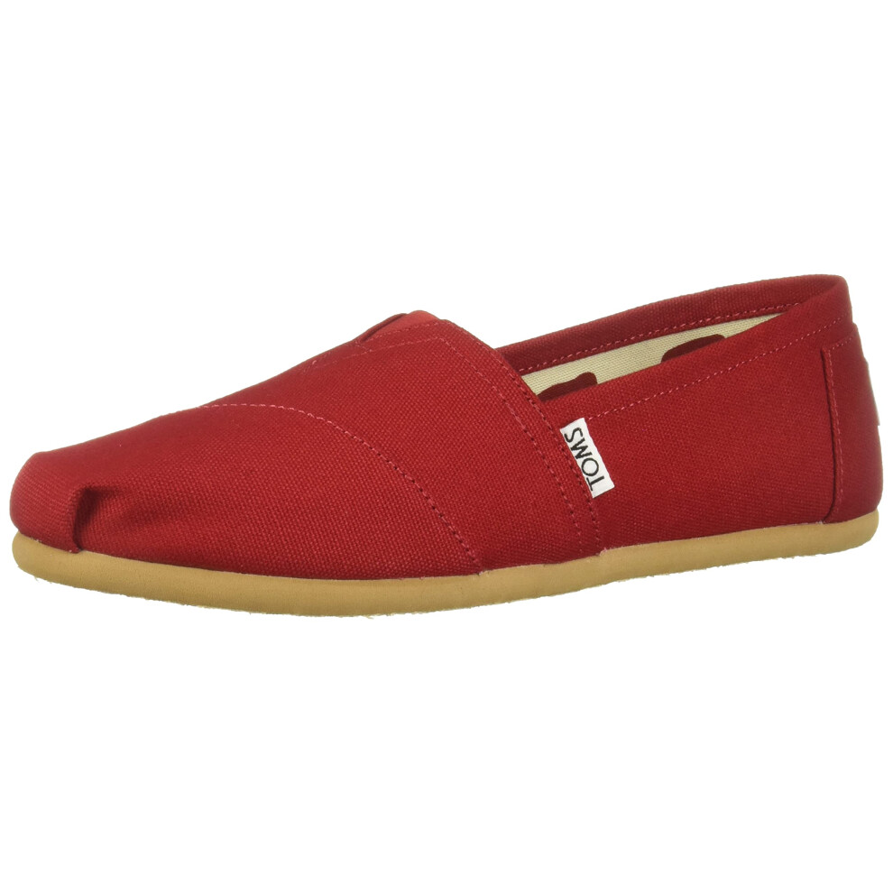 TOMS Womens Classic Alpargata SlipOn Shoe Red Canvas 95 M