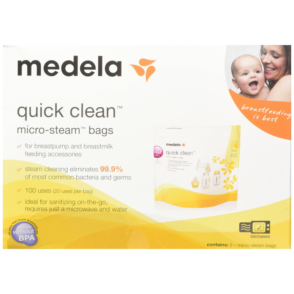 Medela Quick Clean MicroSteam Bags  2 Packs of 5 bags